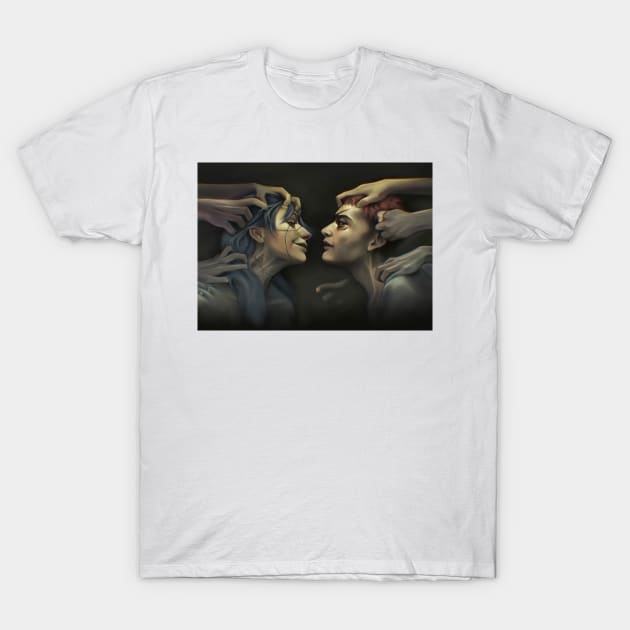 realistic couple portrait T-Shirt by Mousely 